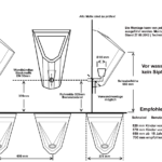 V2A Edelstahl URINAL Becken